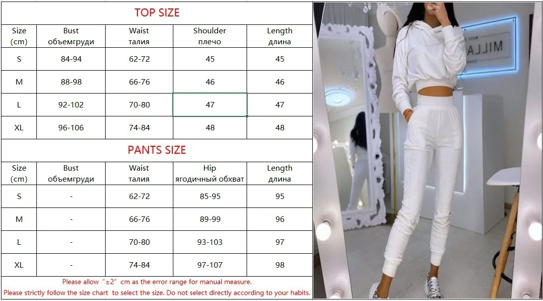 

Mandylandy 2 Piece Suit Outfits Sports Women Sets Autumn Women Sets Long Sleeve Hoodies Top High Waist Pants Pure Color Sweater