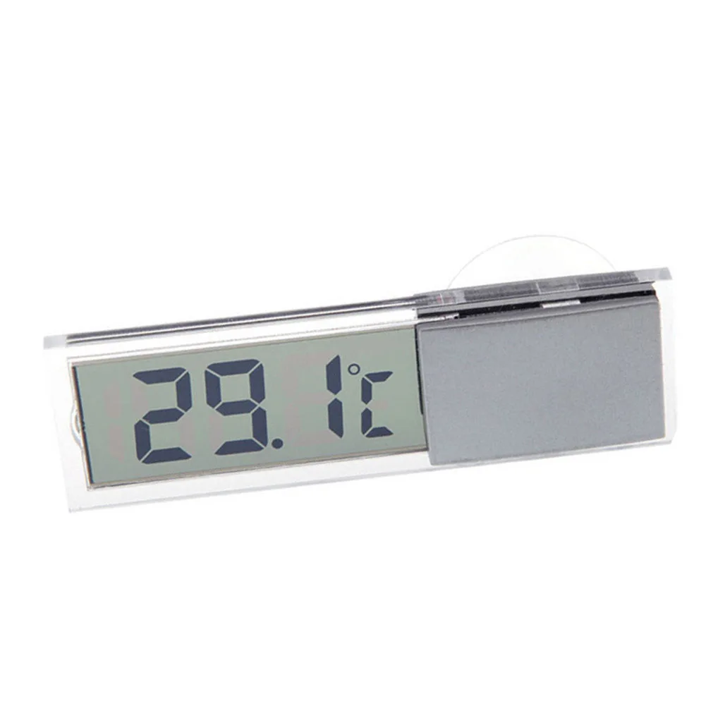 

Car Thermometer Osculum Type Celsius Fahrenheit LCD Digital Temperatures Meter Suction Cup For Indoor Outdoor SP99
