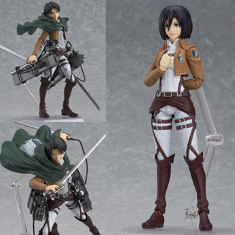 

Attack on фигурка Титан Figma 203 207 213 аниме Eren Jaeger Мисака Аккерман Леви экшн Коллекционная Фигурка рисунок