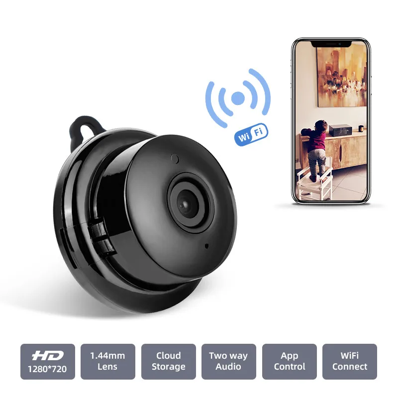 BENTOBEN Мини Wifi камера ночного видения 720P беспроводная IP безопасности домашняя
