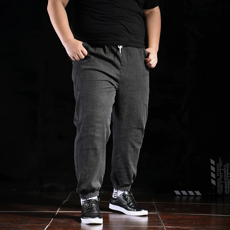 7XL мужские брюки эластичные свободные прямые джинсы Большой размер 30-48 джинсовые