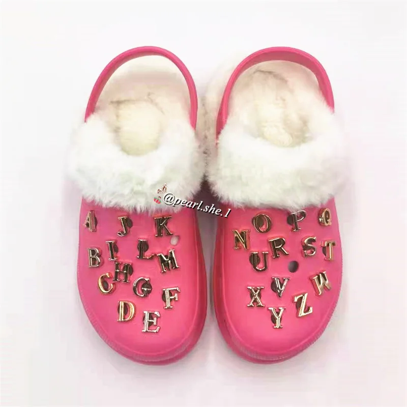 Тапочки с открытым носком модные брендовые пушистые плюшевые туфли Пляжная