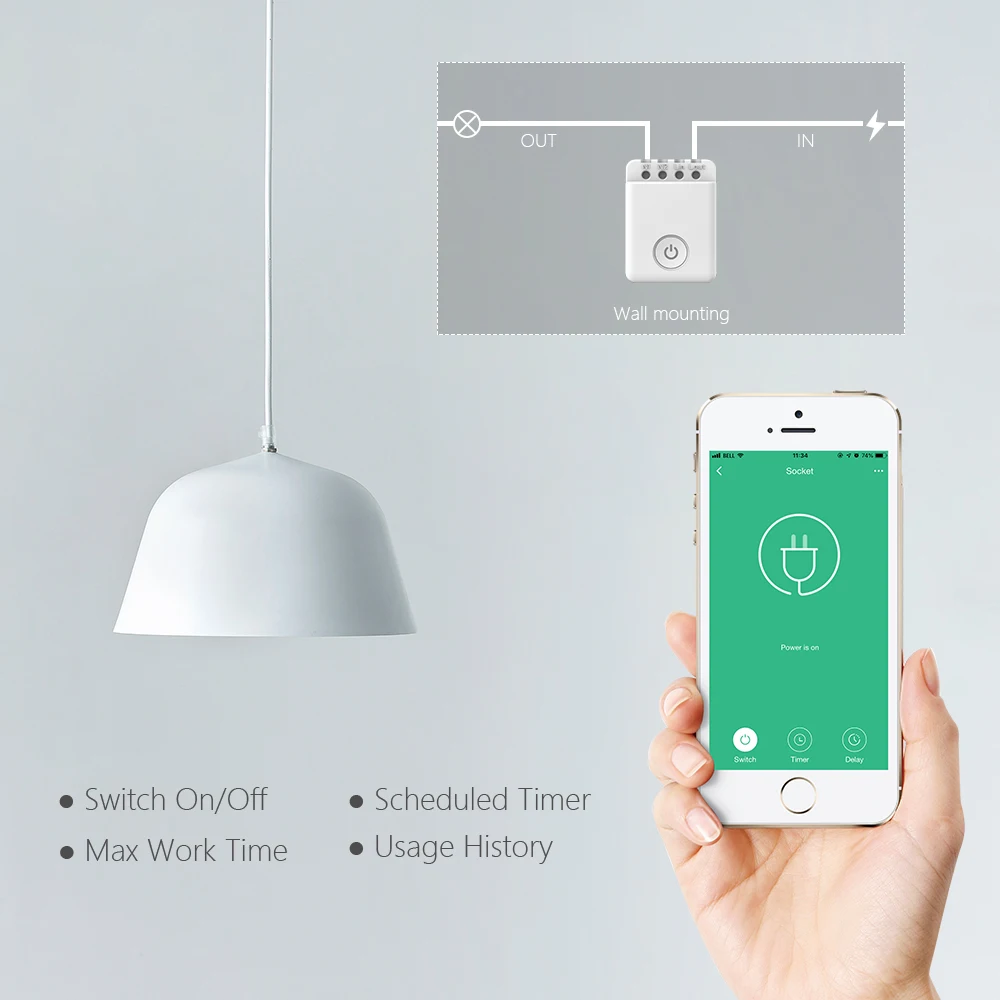 Broadlink Bestcon MCB1 умный WiFi/3G/4G переключатель света Интеллектуальный таймер