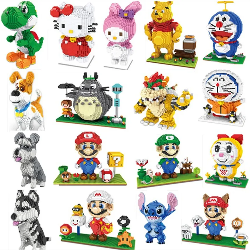 Мини-кубики Totoro большого размера милые кубики с стежками Winne детские игрушки в