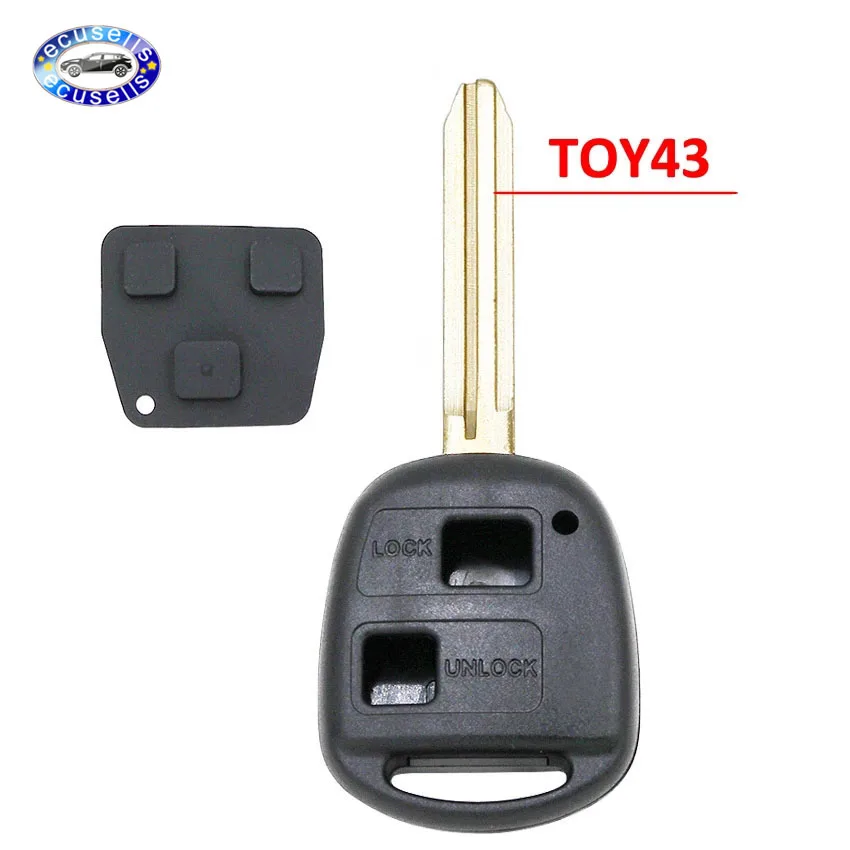 Распродажа! 2 кнопки чехол для дистанционного ключа Fob Prado Tarago Camry Corolla пустой TOY43