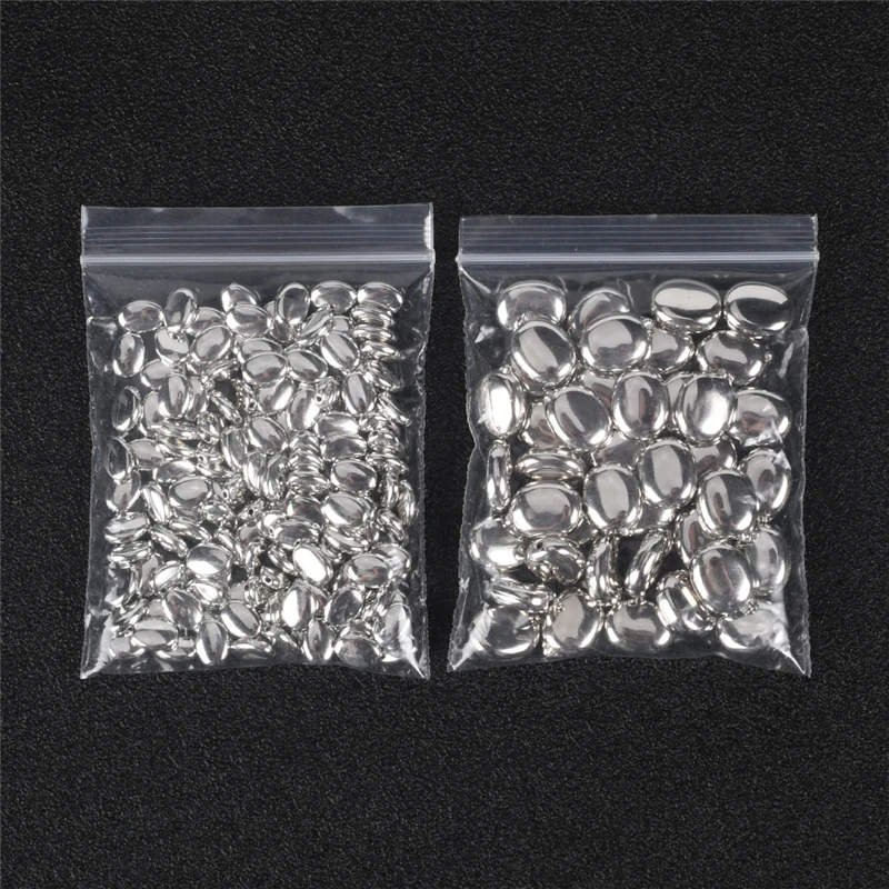 

50-100 Pcs/Lot Rhodium Color Spacer Beads for Necklace Bracelet Anklets Essential Jewelry Making Findings&Components