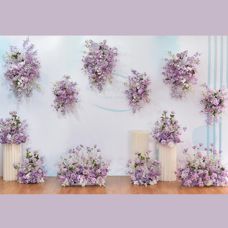 Custom wedding arch home scene layout flower row decoration