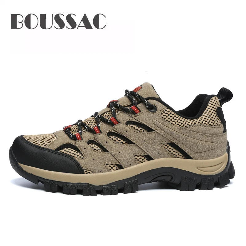 BOUSSAC горы классический стиль большой размер Мужская походная обувь на шнуровке