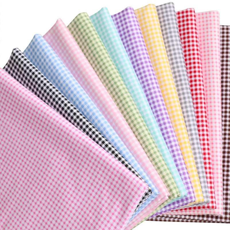 

Printed Plaid Cotton fabric baby patchwork quilting Fabric for DIY bedding cloth Sewing and fashion dress making fabrics