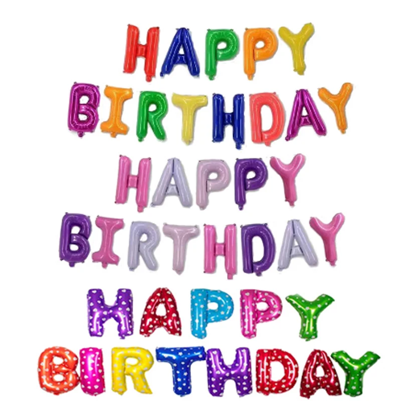 16 дюймов буквы фольгированные шары С Днем Рождения Happy День рождения украшения