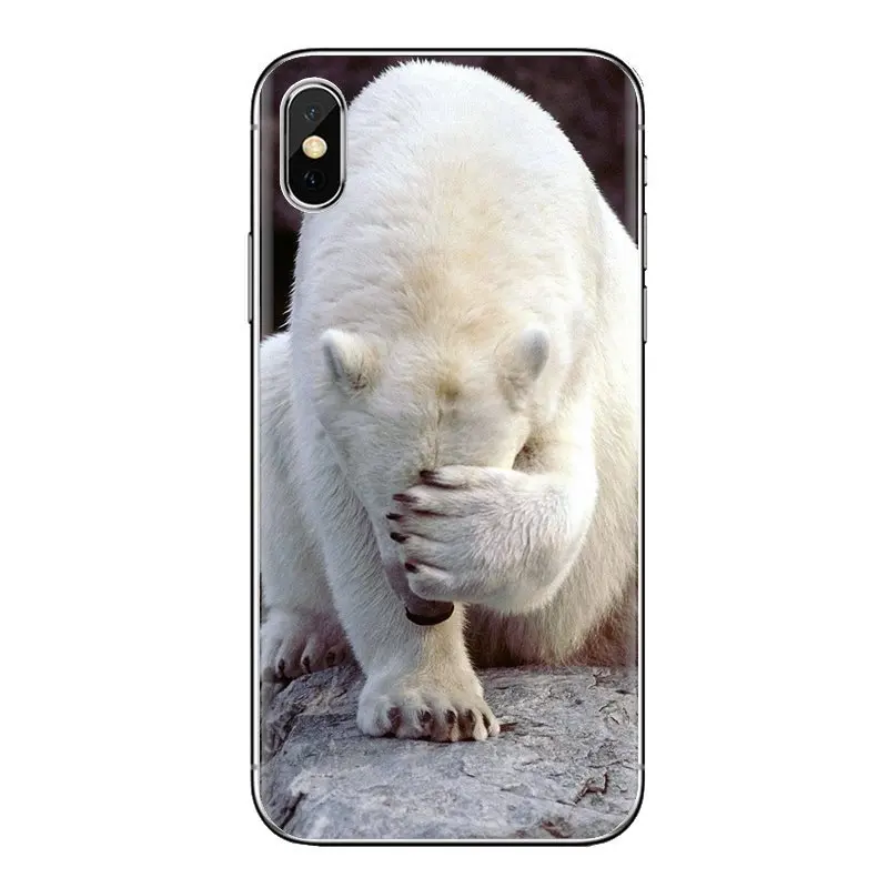 For Xiaomi Redmi 4A S2 Note 3 3S 4 4X 5 Plus 6 7 6A Pro Pocophone F1 lovely white polar bear Transparent Soft Cases Covers |