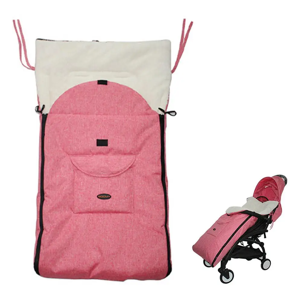 Pink Сиденье для детской коляски, Многофункциональная прогулочная детская коляска с конвертом, ветрозащитная теплая хлопковая подушка для ног - Цвет: Pink