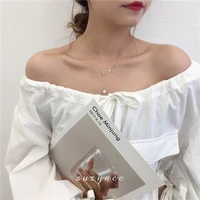 925 sterling silver round drop pendant necklace shiny clavicle chain woman temperament adjustable tassel choker wedding jewelry
