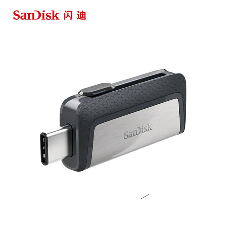 USB флеш накопитель sandisk type C OTG 64 128 ГБ флешка 32 256 3 1 диск на ключ память для