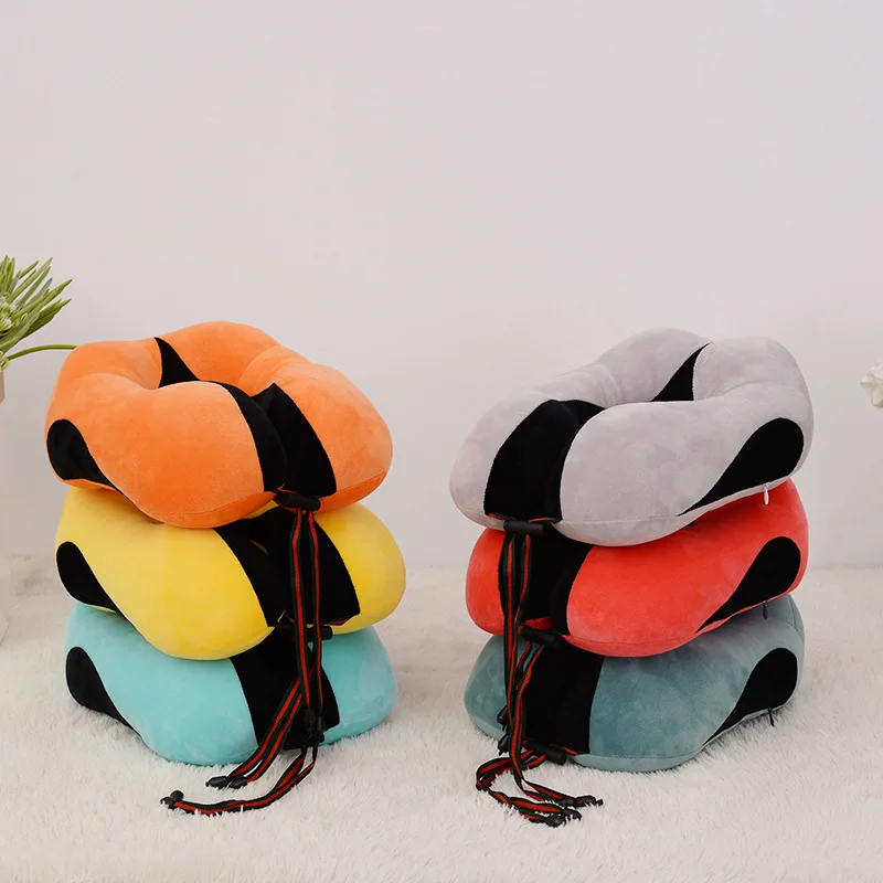 

Soft Velvet Orthopedic Support Neck pillows for Comfortable Solid U Shaped Airplane Travel pillow Office Warmer Massage Cushion