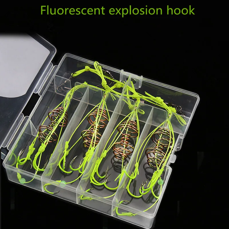 4 шт./кор. взрывной набор крючков для морской рыбалки строка рыболовные снасти