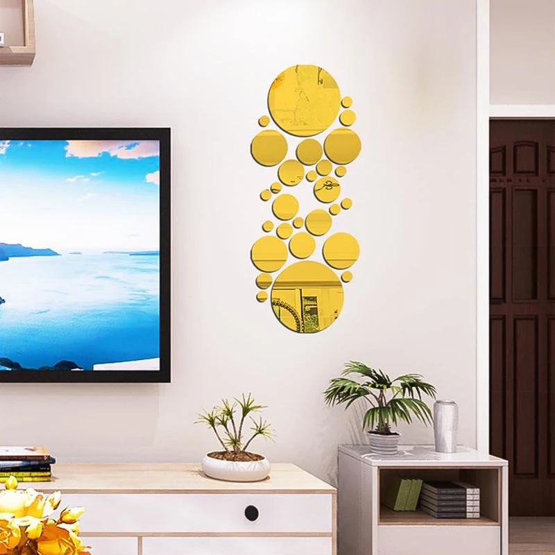 

100Pcs 3D Mirror Wall Sticker Hexagon Vinyl Removable Wall Sticker Decal Home Decor Art DIY Living Room Decal pegatinas de pared