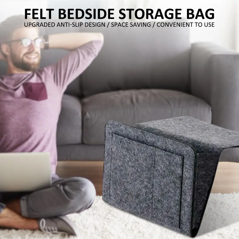 Прикроватный войлочный органайзер для хранения с карманами телефонных журналов