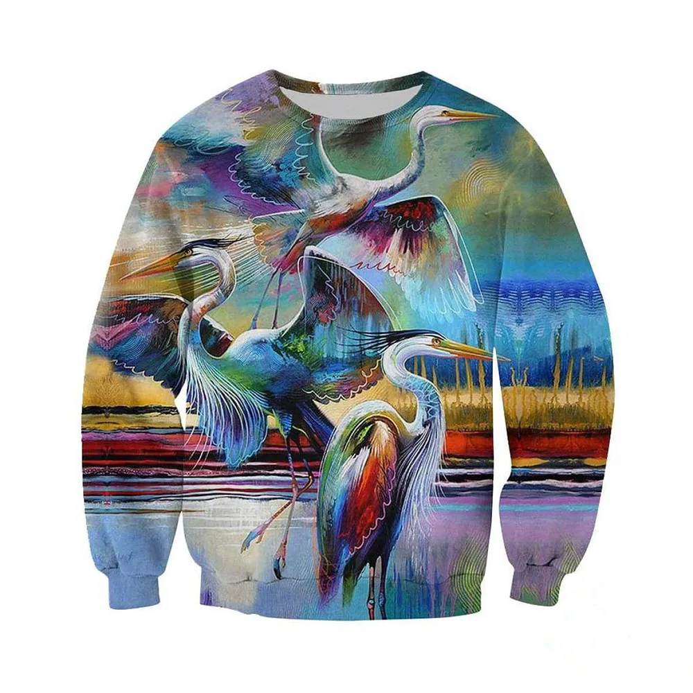 

Beautiful Bird Painting 3D All Over Printed Unisex Sweatshirts Autumn Winter Fashion Jacket