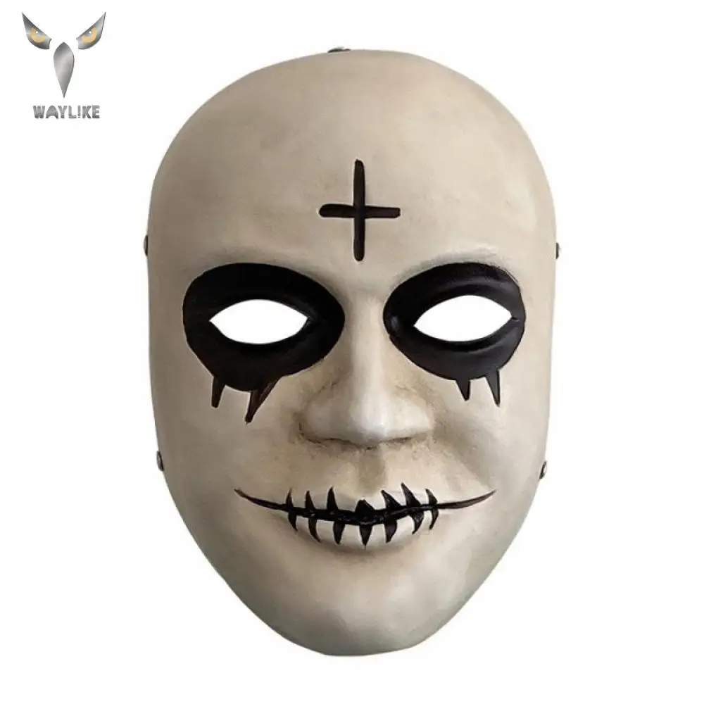 

WAYLIKE Halloween Human Beings Clearly Plan Resin Mask Adult Party Costume Mask Horror Carnival Cosplay Party Props
