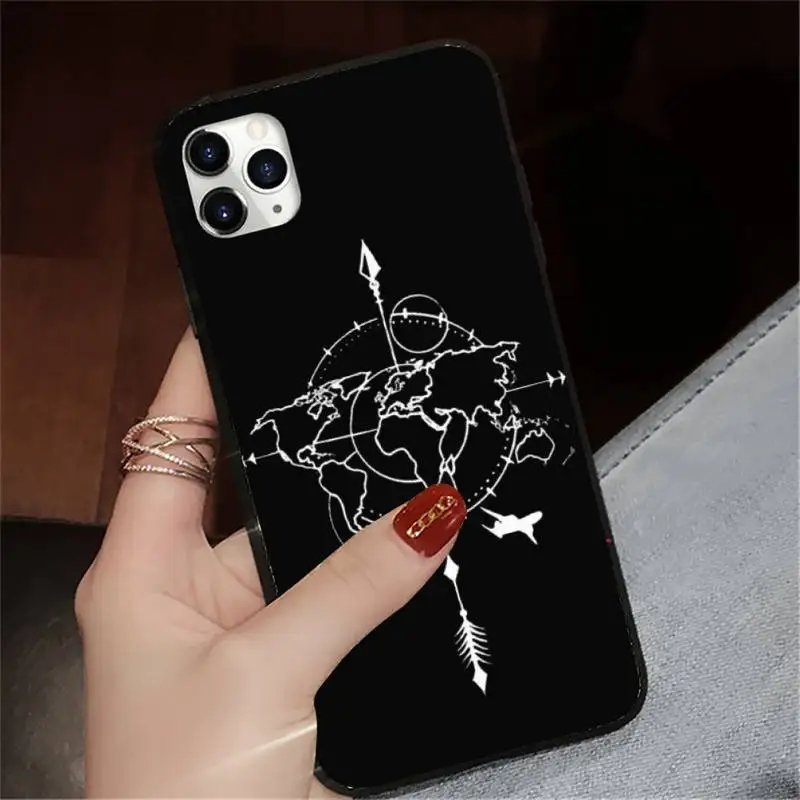 

world map simple design Phone Case for iPhone 11 12 pro XS MAX 8 7 6 6S Plus X 5S SE 2020 XR