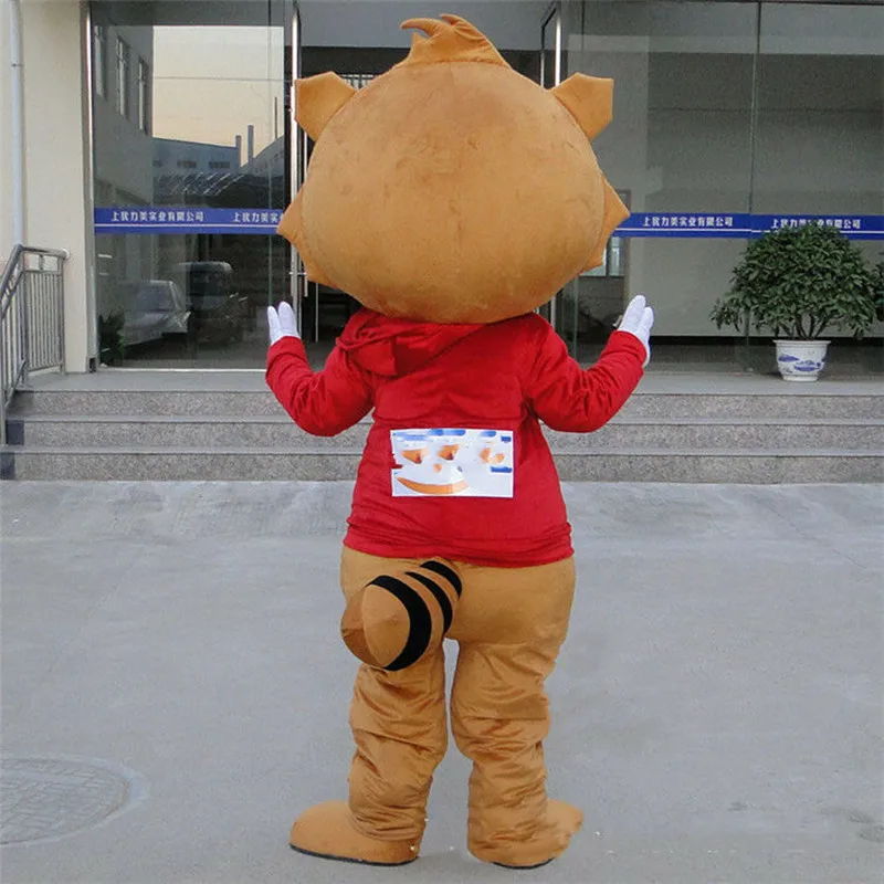 Костюм талисмана из коричневого енота Костюмы для косплея Вечерние наряды игр