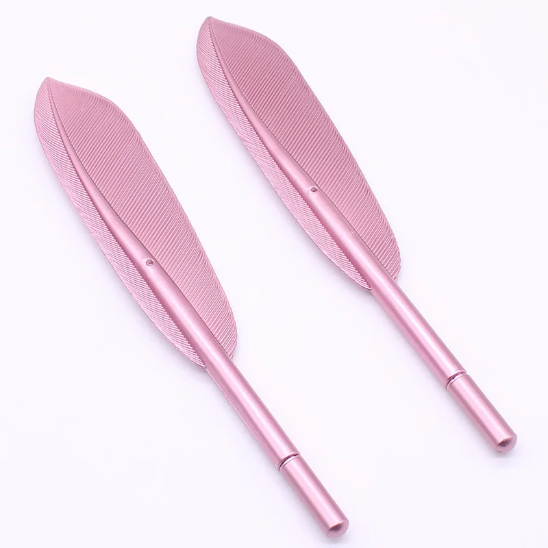 2PCS Pink Красивые перьевые гелевые ручки 0,5 мм креативные каваи милые чернила для гелевой ручки ручка подарок школьные офисные принадлежности канцелярские принадлежности - Цвет: 2PCS Pink