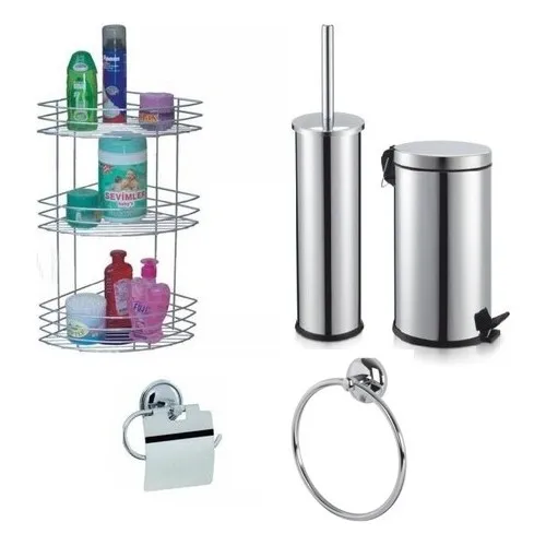 

Baymera 5 'li набор для ванной комнаты из нержавеющей стали