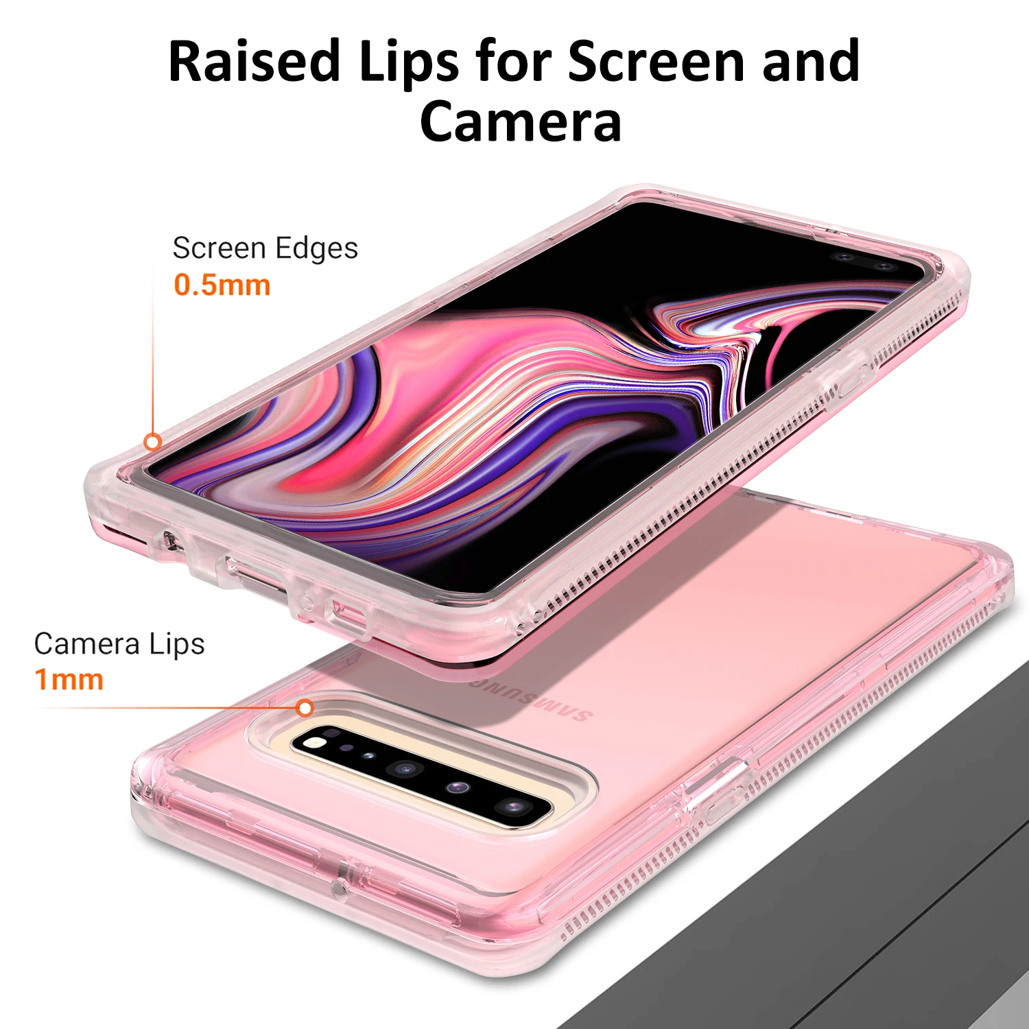 3 в 1 Футляр для samsung Galaxy S10 защитой от ударов при падении и анти-скольжения