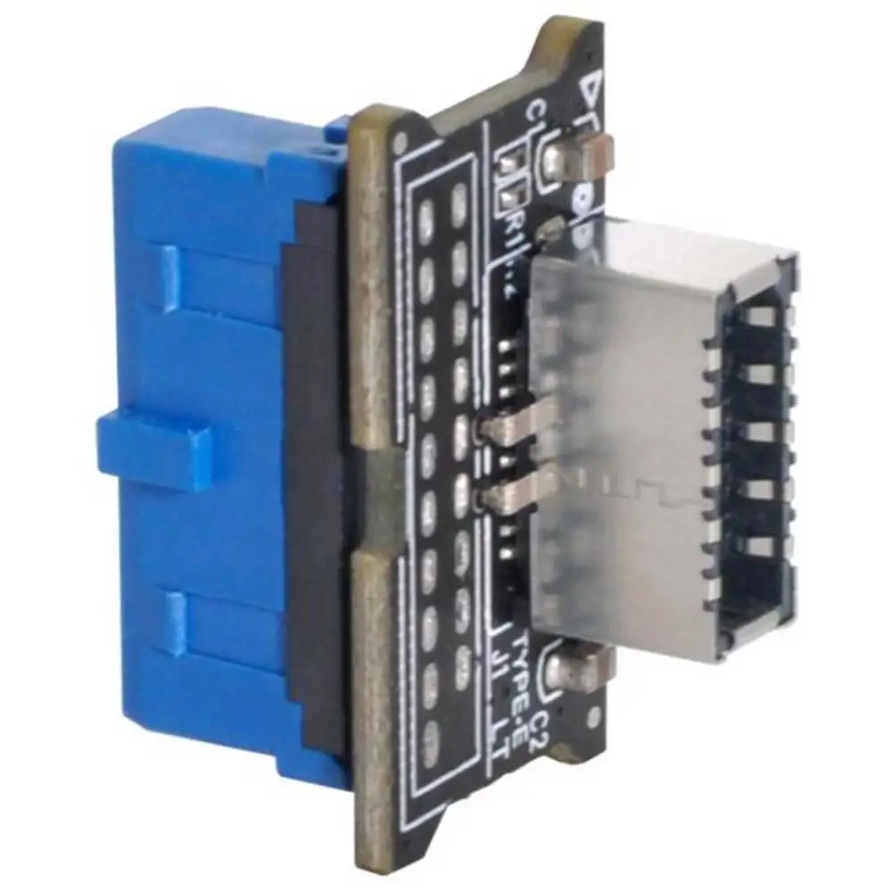 

Computer Mainboard USB 3.0 Front 19PIN to 3.1 Type-C Front Panel Header Type-E Adapter 20 to 19PIN Expansion Card