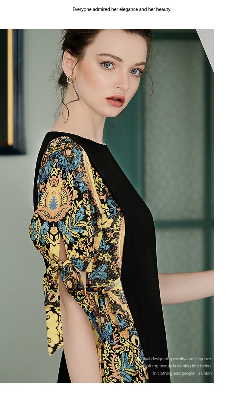 Винтажные Модные женские Платья с цветочным принтом бандажные дизайнерские