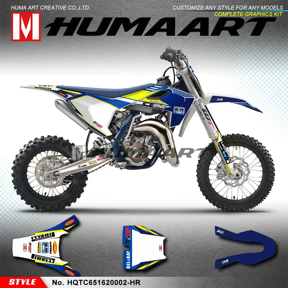 

HUMMART Enduro гоночный мотоцикл виниловые пользовательские наклейки мотор Графический комплект для TC 65 TC65 2016 2017 2018 2019 2020 2021 2022