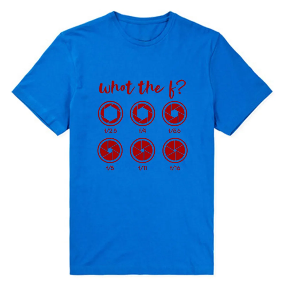 

What The F Men's T-Shirt Photography Camera Birthday T Shirt Men Short Sleeve Cotton Photographer T Shirts Men