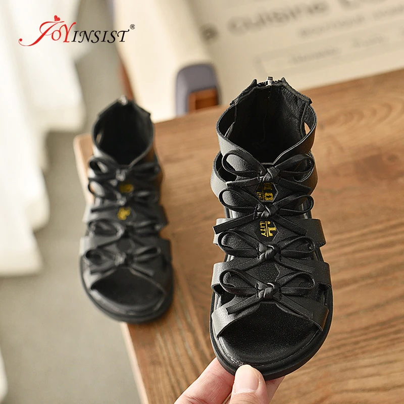 

2021 Summer Children's Sandals Fashion Version Of The Hollow Girl Roman Sandals Open Toe High Help Sandals Non-slip Kids Shoes