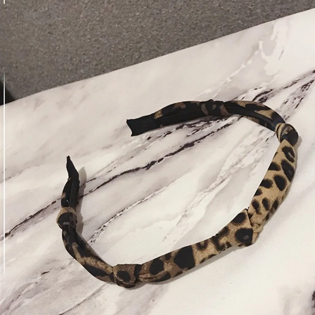 Женская леопардовая повязка на голову модная повседневная Милая узкая