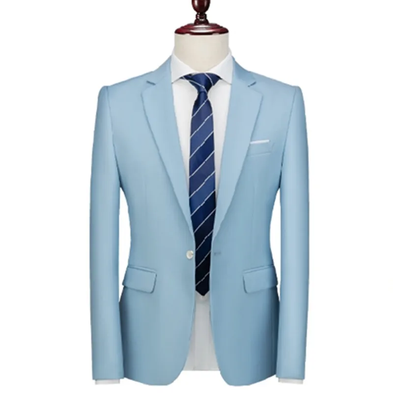 

2021 fashion new casual men's boutique solid color suit coat/men's slim fit high quality business groom wedding blazer