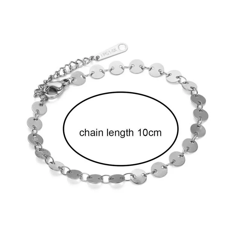

Disc Chain Bracelet Adjustable Not Fade Copper Ankle Best For Women Friend Bracelet Jewelry Bracelets Wholesale Dainty Moth C0V7