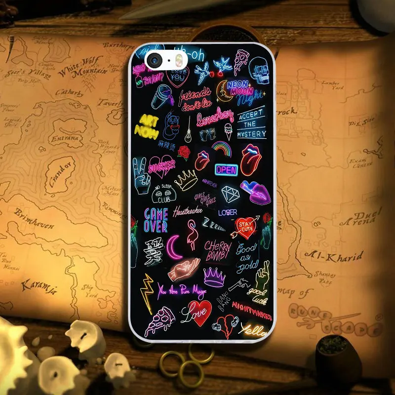 Image 5 Мягкий силиконовый чехол из ТПУ для мобильного телефона iPhone X XR XS Max 10 7 6 6s 8 Plus 4 4s 5 5S SE 5C Coque Bags Vsco Logo Collage - Цвет: Image 5