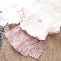 girls set baby summer clothes summer new short sleeved star pattern topplaid short toddler girl sets