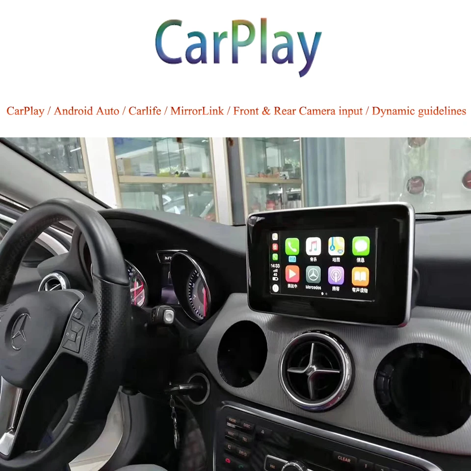 Беспроводной автомобильный видео интерфейс Apple Carplay для Mercedes SLS-class C197 до 2010 года с