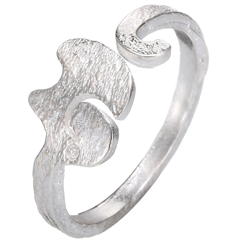 Открытые Кольца в виде симпатичного слона простом стиле из нержавеющей стали
