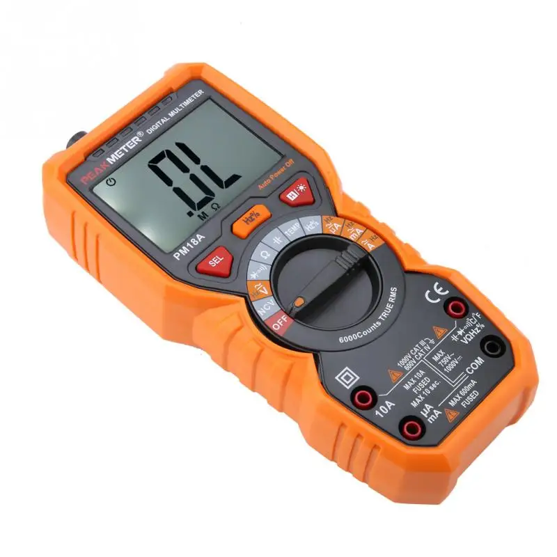 PEAKMETER PM18A ручной мультиметр портативный цифровой тестер сопротивления