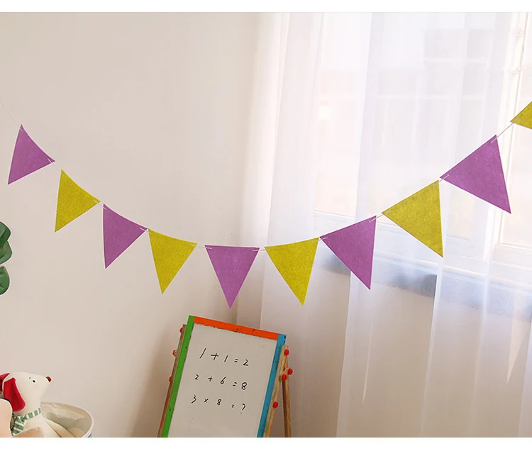 Флаги фиолетовые для вечерние ринки в честь Дня рождения детей праздничные