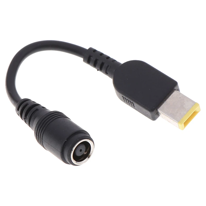 Купи 7.9*5.5mm Round Jack to Square Plug End Adapter Pigtail Charger Power Adapter Converter Cable For IBM for Lenovo Thinkpad за 49 рублей в магазине AliExpress