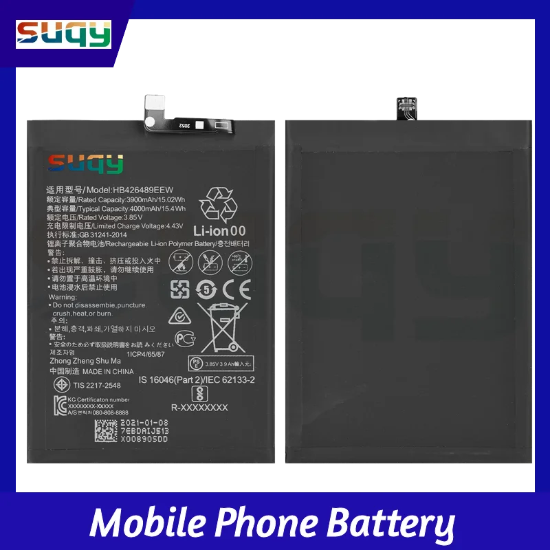 

HB426489EEW 4000mAh Replacement Battery for Honor V20 Honor Play 4T Pro Bateria for huawei Enjoy 10S y8p honor 30i Batterie