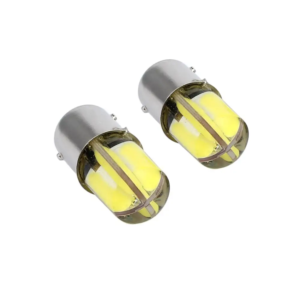 Светодиодсветодиодный лампы для дневных ходовых огней Justech 2x1156 BA15S 382 P21W 8 COB DRL 12 В