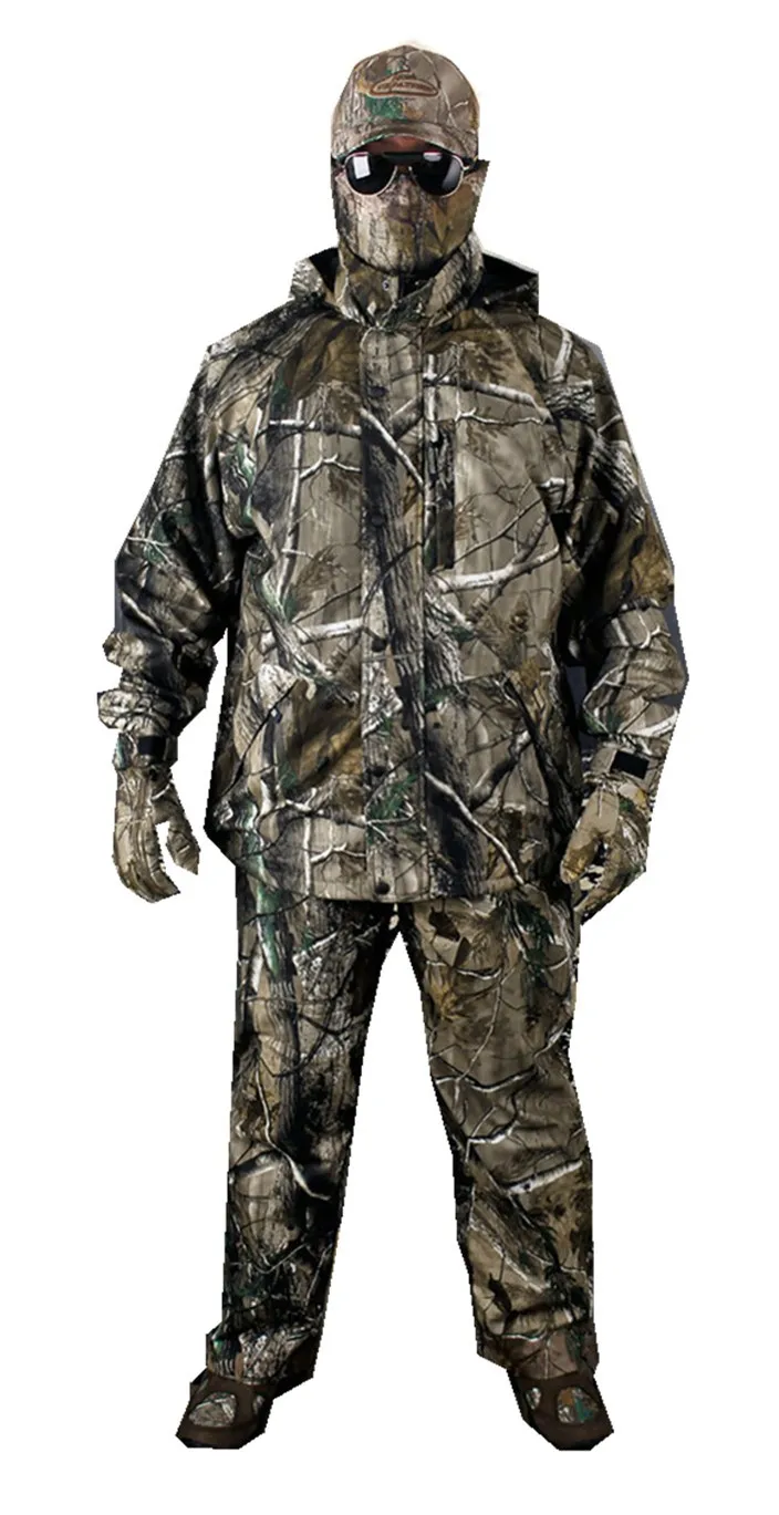 Tree Jacket pant Зимний Bionic Камуфляж Водонепроницаемый Reed Camo охотничий костюм термофлисовый рыболовный Охотничий комплект одежды охотничий костюм - Цвет: Tree Jacket pant