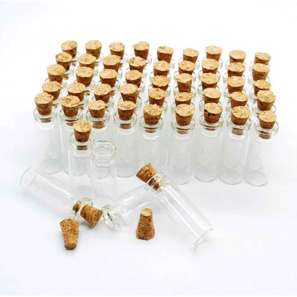 Маленькие стеклянные банки Mason Jar Message Vials дешевые пробковые пробки бутылка из