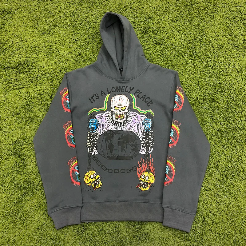 Новый сезон 6 толстовка с капюшоном для мужчин женщин 1:1 Топ Версия череп граффити