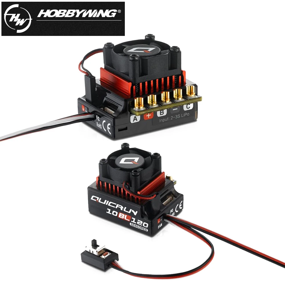 HobbyWing QuicRun 3650 G2 сенсорный бесщеточный Moter с 10BL120 120A ESC + светодиодный программный